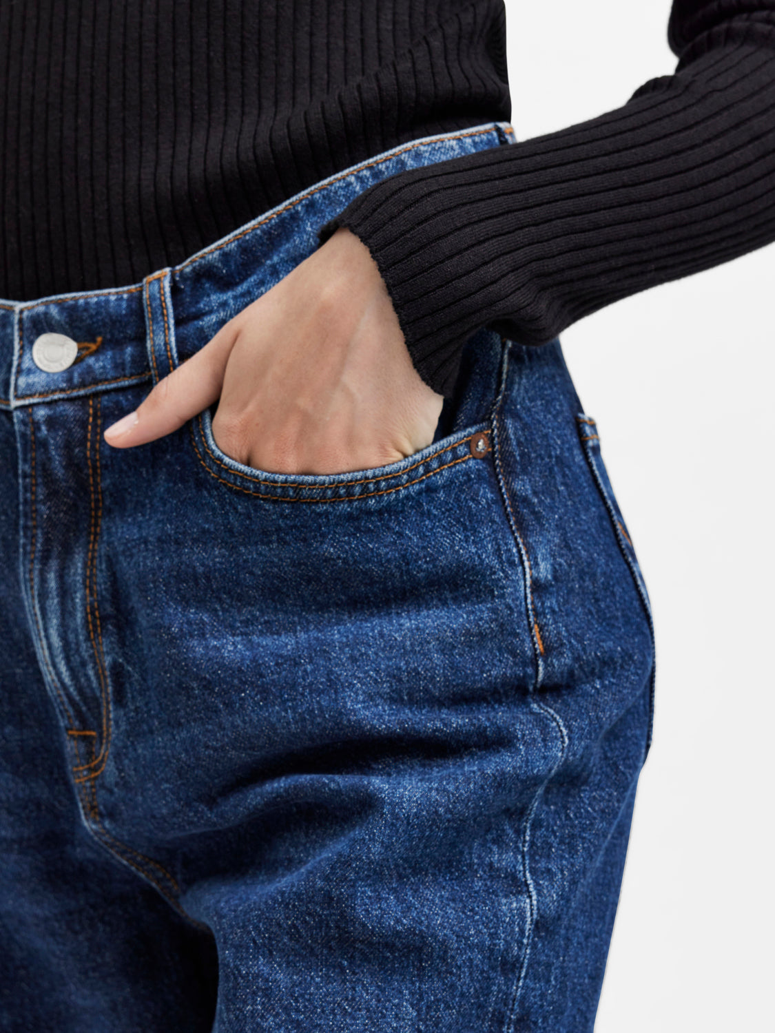 SLFAMY Jeans - Dark Blue Denim